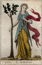 Representación de la amistad. De “Mitología de la Juventud” de Pierre Blanchard 1803.
