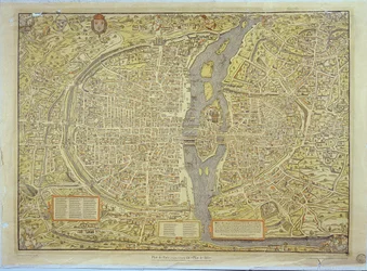 Reproducción del Mapa de Basilea de París, originalmente producido en 1552-59