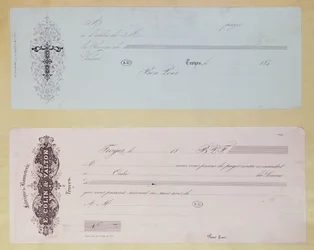 Solicitudes de pago, emitidas en Troyes en la década de 1840