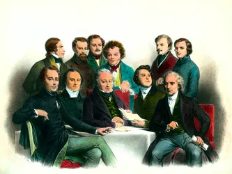 Revolución de 1848: miembros del gobierno provisional de 1848 (24/02 a 06/05): entre ellos Pierre Marie de Saint-Georges (Saint-Georges), Adolphe Cremieux, Francois Arago, Armand Marrast, Louis Antoine Garnier-Pages (Garnier Pages), Alphonse de Lamarti
