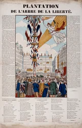 Revolución de 1848: plantación del Árbol de la Libertad el 25 de marzo de 1848. Grabado de 1848 París, Museo Carnavalet