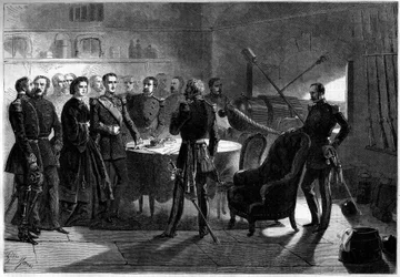 Risorgimento - Expedición de los Mil o Camisas Rojas por Giuseppe Garibaldi (1807-1887) - Sitio de Gaeta, Italia