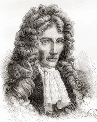 Robert William Boyle, filósofo natural, químico, físico e inventor anglo-irlandés, de Les Merveilles de la Science, pub.1870