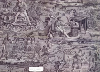 Robinson Crusoe, de un diseño de F. Pieters, c.1815-20