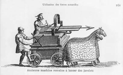 Máquina de guerra romana para lanzar jabalinas