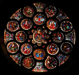 Rosetón que representa el Antiguo Pacto, c.1235