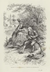 Rousseau y Madame DEpinay en LErmitage de Montmorency