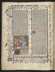 Royal MS 15 D III f.15v Escena del Antiguo Testamento, 
