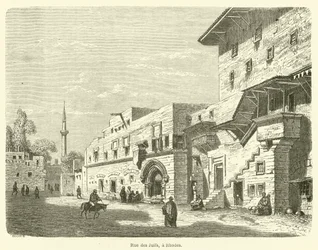 Calle de los Judíos, en Rodas