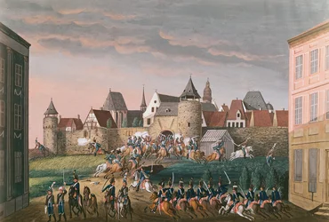 Carga de las tropas imperiales en Hoscht, 28 de agosto de 1800