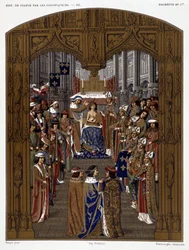 Coronación de Carlos VI (1380) - en «Los cronistas de la historia de Francia desde los orígenes hasta el siglo XVI» de Mme de Witt, París