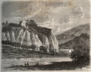 Saint-Paul-en-Cornillon - Loira, en la región de Ródano-Alpes - grabado en “La France illustree: geografía, historia, administración estadística” por V.-A. Malt-Brown. 1884