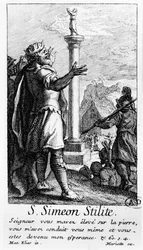 San Simeón el Estilita en su columna