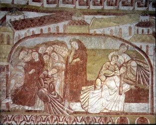 Escena de la vida de un santo