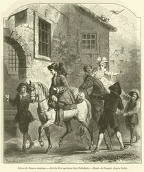 Escenas del Roman comique, Llegada de un operador en la hostería