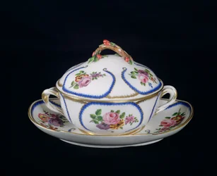Tazón y plato de Sèvres, 1764