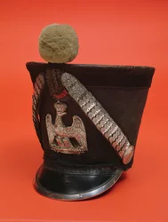 Shako de un lancero del ejército del Primer Imperio Francés, c.1804-1815