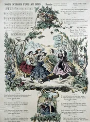 Partitura de la canción popular "Nus n