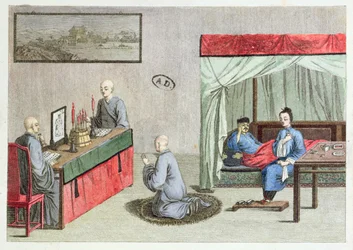 Enfermedad, después de una impresión china original, 1810
