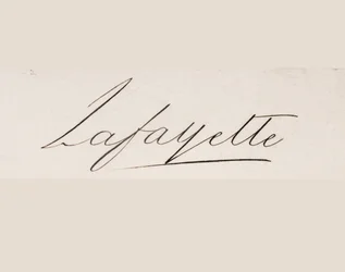 Firma de Marie-Joseph-Paul-Yves-Roch-Gilbert du Motier, Marqués de Lafayette