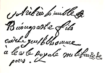 Firma de Napoleón Bonaparte (1769-1821) de 1785, de Napoleón por Armand Dayot, París, 1895