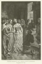 Sir Bertrand se arrodilló ante la princesa