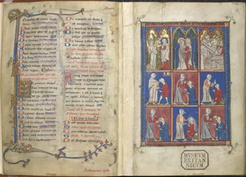 Sloane 1977,f.2 La Chirurgia: escenas bíblicas y médicas