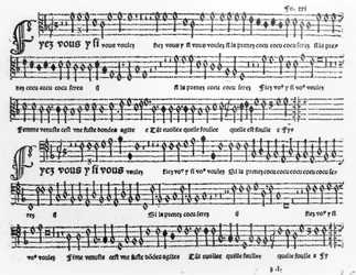 Cancionero de Chansons Musicales publicado por Pierre Attaignant (d.1552) 1535-36