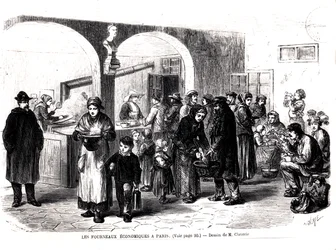 Comedor social en París, c. 1860