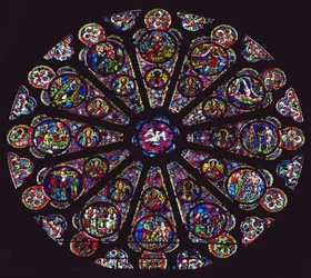 Rosetón sur, 1235-40
