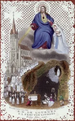 Recuerdo de la peregrinación a Lourdes, realizado para la Exposición Internacional de París, 1867