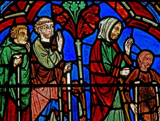 Ventana de San Cheron: los enfermos en su tumba