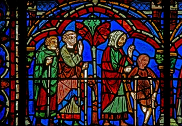 Ventana de San Cheron: los enfermos en su tumba