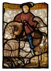 San Thibault de Provins, c.1500-15 (vidrio incoloro, tintado, pintado, coloreado y plomo)
