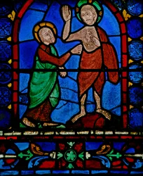 San Tomás con Cristo