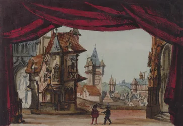Diseño de escenario para La Judía, estrenada en la Ópera de París el 23 de febrero de 1835