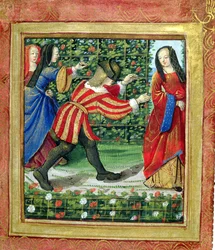 Stowe 955 f.7 Hombre y mujer jugando Blind Man