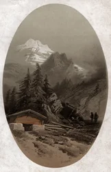 Alpes suizos. (grabado hacia 1890)