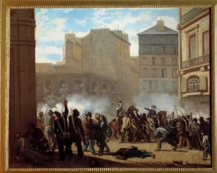 Toma de la plaza del castillo de agua del palacio real el 24 de febrero
