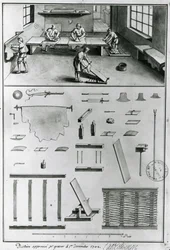 Curtidores, de las Descripciones de Artes y Oficios por Denis Diderot (1713-84), publicado c.1770