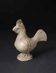 Figura de terracota de un gallo