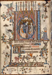 La Adoración de los Magos, del Libro de Horas de San Omer, MS 36684, f.46v (vitela)