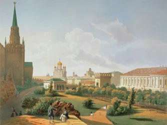 El jardín de Alejandro en Moscú, impreso por Jacottet y Bachelier, 1830