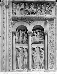 La Anunciación, la Visitación, la Adoración de los Magos, del portal sur, c.1130