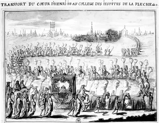 La llegada del corazón de Enrique IV al Colegio de La Flèche el 4 de junio de 1610