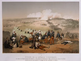La Batalla de Inkermann el 5 de noviembre de 1854, de War in the Crimea, publicado por Lemercier et Cie, París, 1856