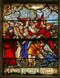 Las bienaventuranzas: Bienaventurados los mansos - ángeles luchan contra demonios