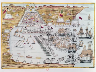 El bombardeo de Argel por las flotas anglo-holandesas el 27 de agosto de 1816