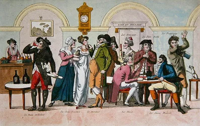 El Café des Comediens en París, principios del siglo XIX