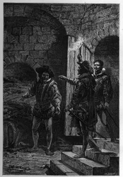La captura de Guy Fawkes - Arresto de Guy Fawkes (Guido Falxius, conocido como John Johnson, católico inglés)